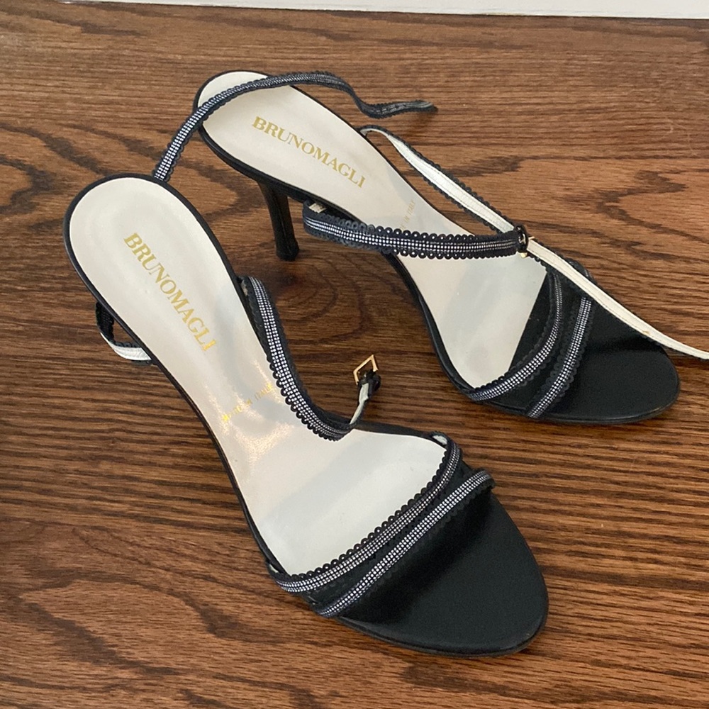 Navy sandal heels